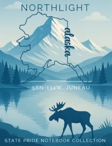 Alaska State Pride Notebook cover