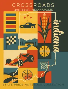 Indiana State Pride Notebook cover