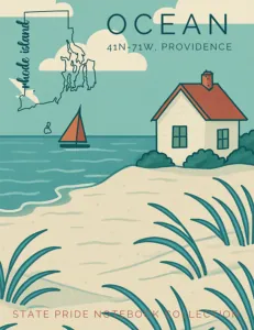 Rhode Island State Pride Notebook cover
