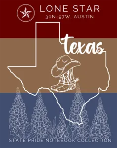 Texas State Pride Notebook cover