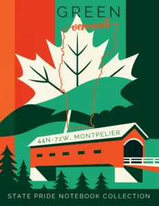 Vermont State Pride Notebook cover