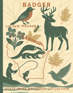 Wisconsin State Pride Notebook cover
