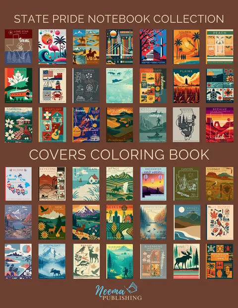 State Pride Collection Covers Coloring Book